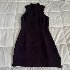 Vintage 90s Nicole Miller Chic Eggplant Mini Dress